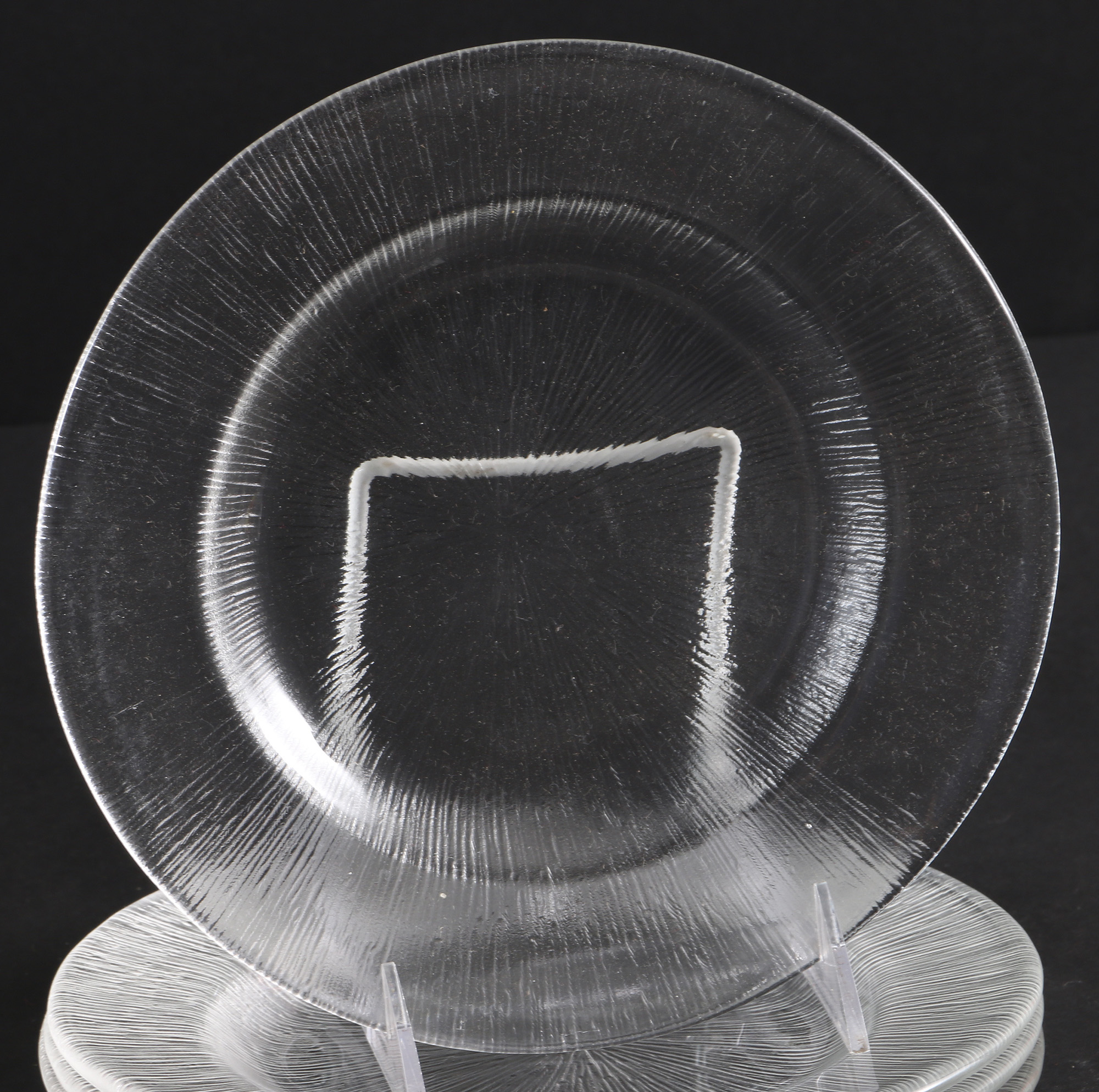 Collection of Glass "Reeded" Dishes
