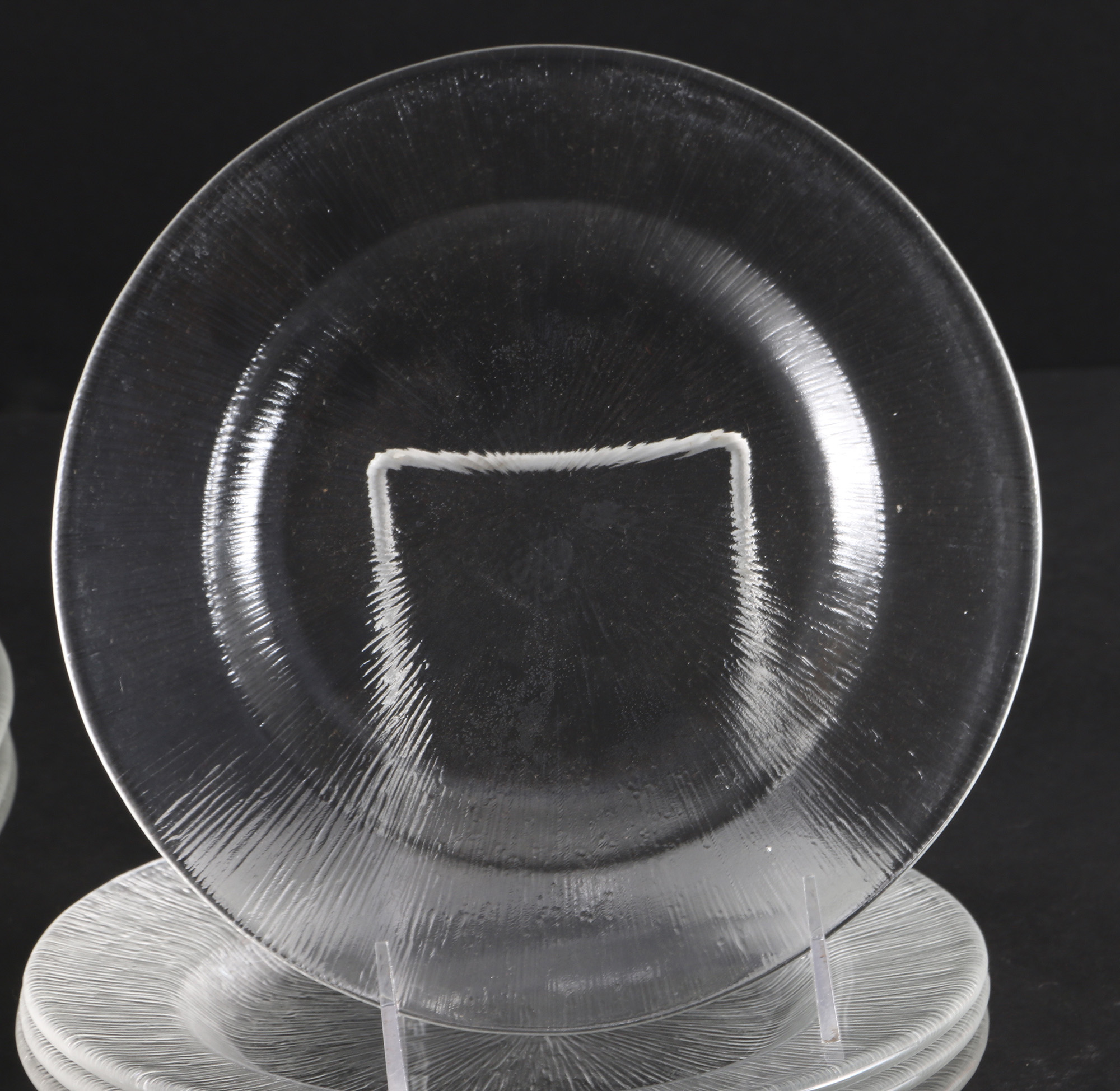 Collection of Glass "Reeded" Dishes