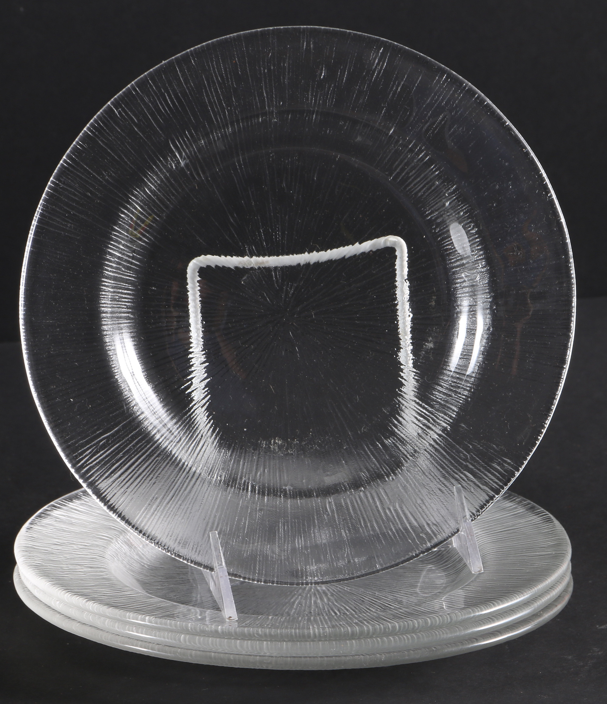 Reeded Glass Dish Set