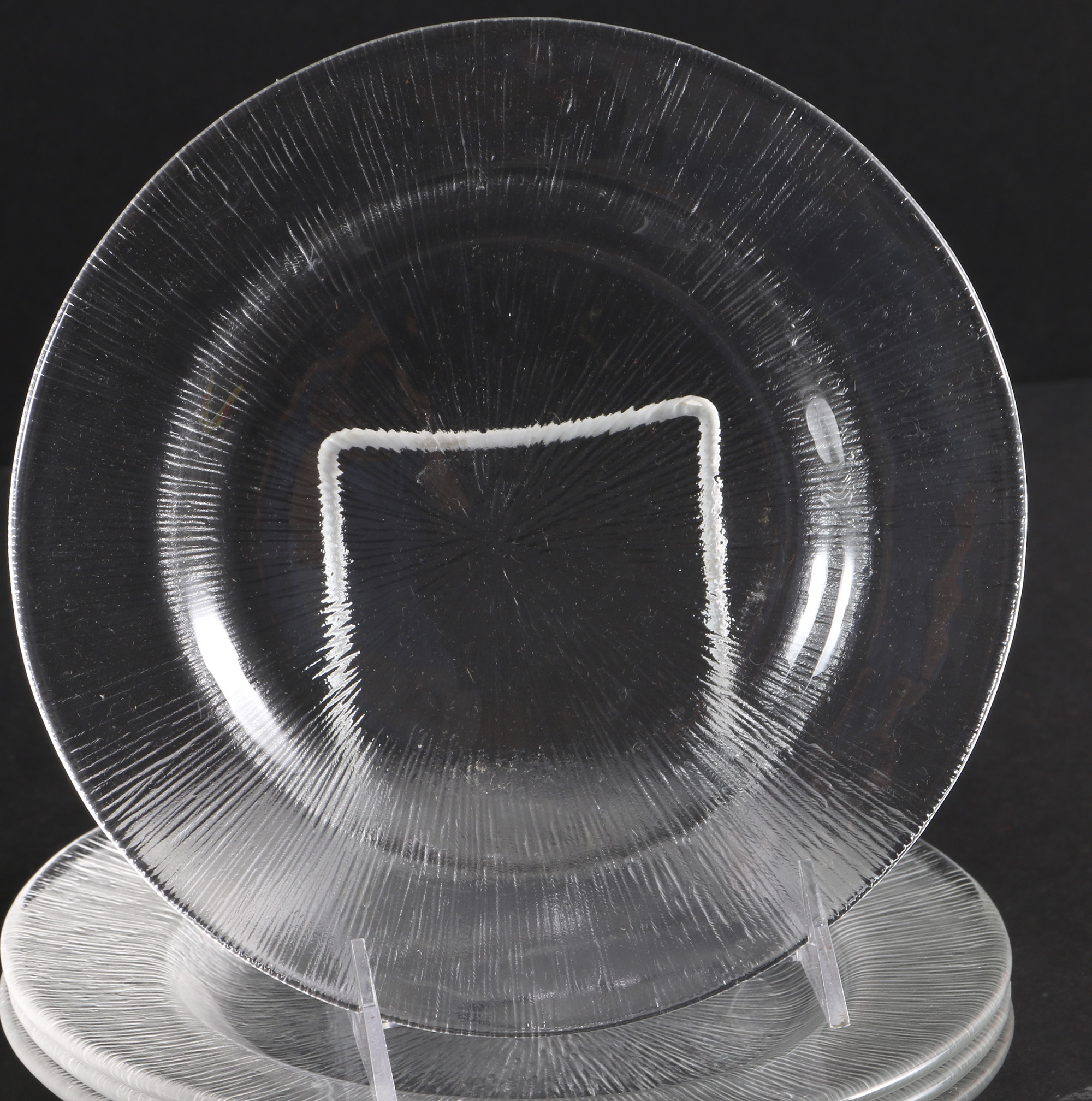 Reeded Glass Dish Set