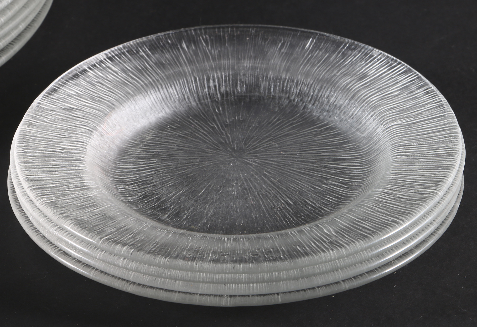 Reeded Glass Dish Set