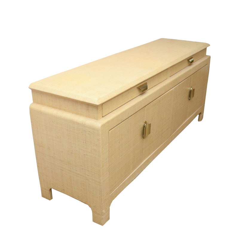 Credenza With Woven Veneer
