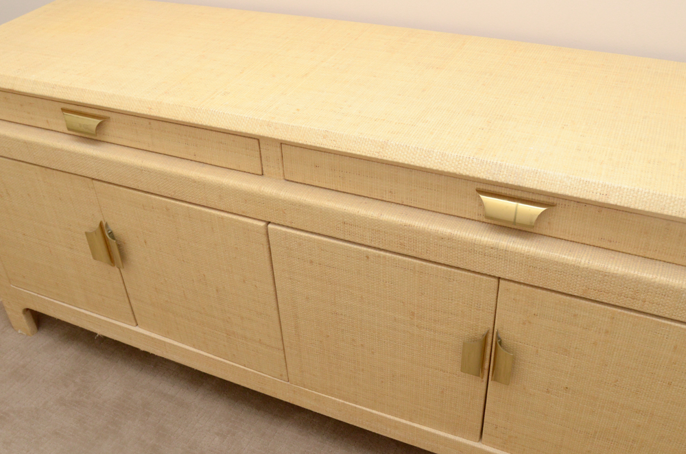 Credenza With Woven Veneer