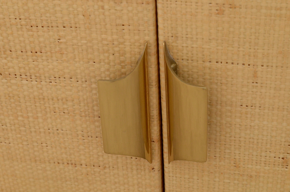Credenza With Woven Veneer