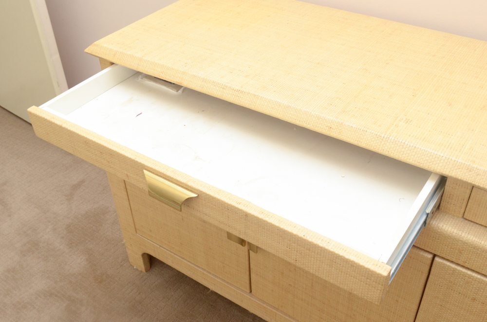 Credenza With Woven Veneer