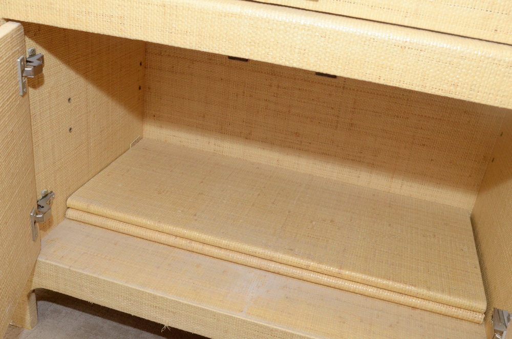 Credenza With Woven Veneer