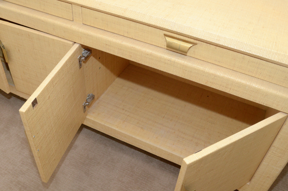 Credenza With Woven Veneer