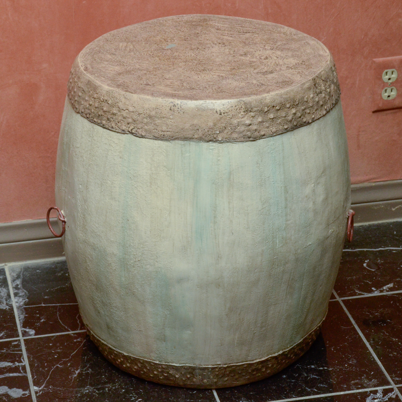 Barrel Shaped End Table