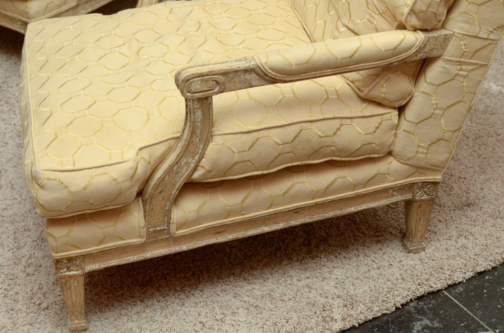 Pair of Louis XV Style Lounge Chairs