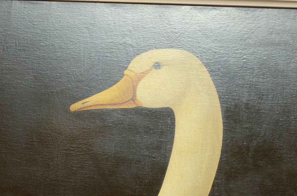 William Skilling Oil Painting on Canvas of a Swan