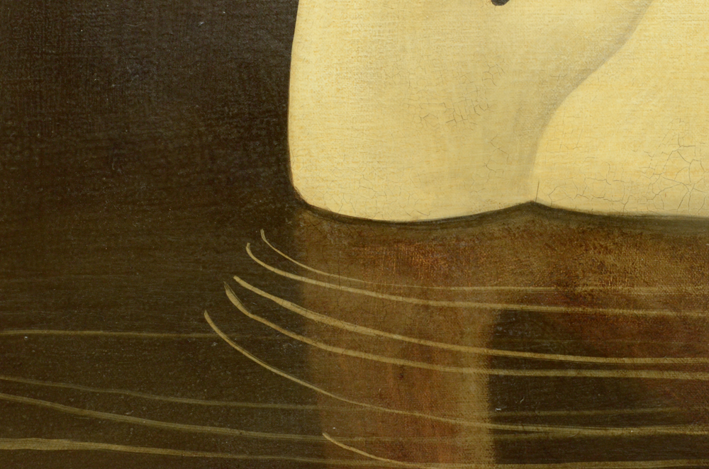 William Skilling Oil Painting on Canvas of a Swan