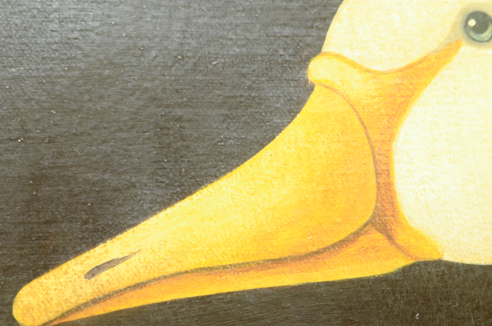 William Skilling Oil Painting on Canvas of a Swan