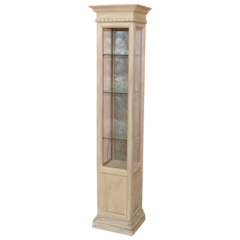 Slim Wooden Display Case With Interior Lighting