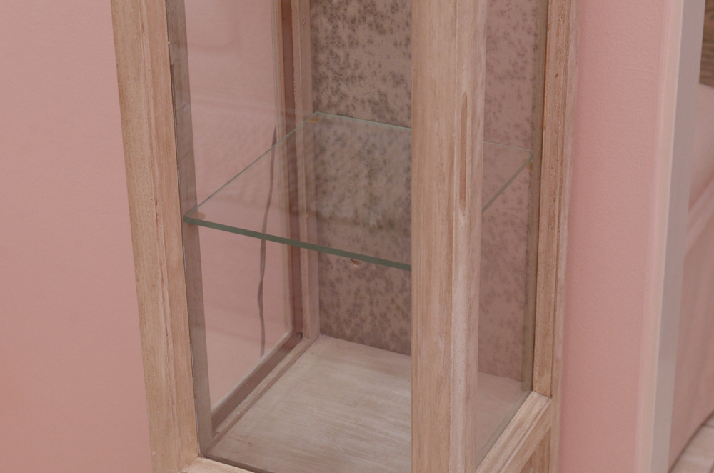 Slim Wooden Display Case With Interior Lighting
