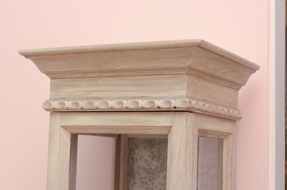 Slim Wooden Display Case With Interior Lighting