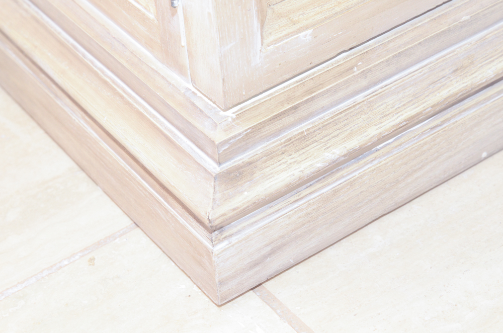 Slim Wooden Display Case With Interior Lighting