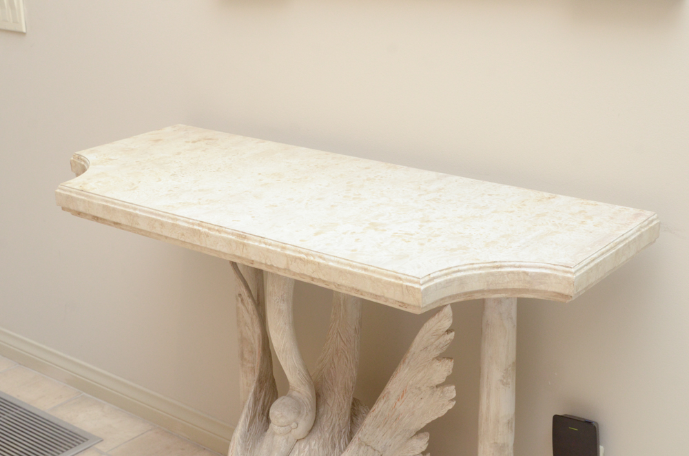 Swan Accented Console Table