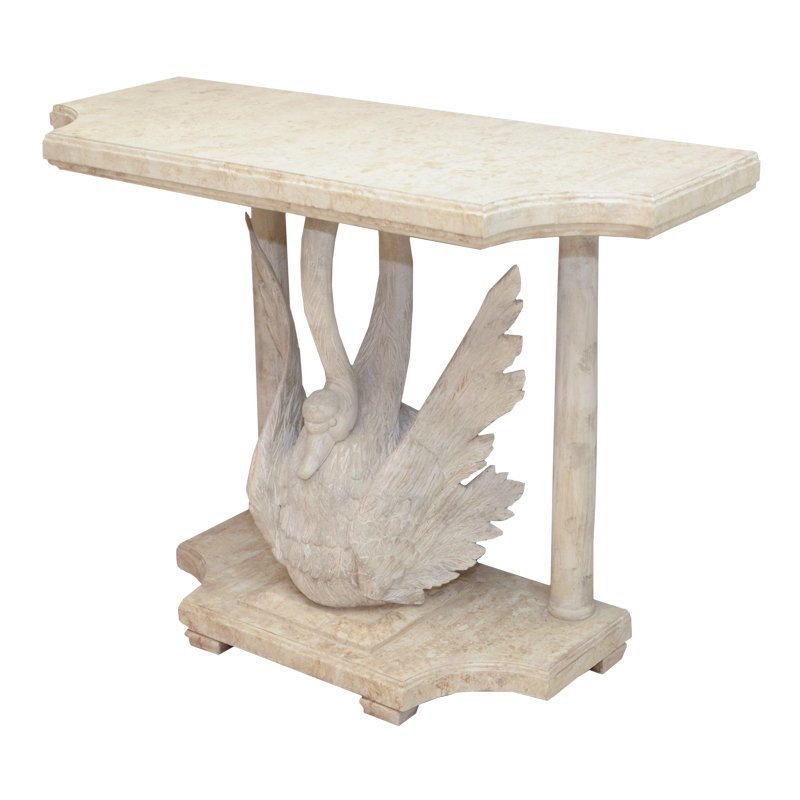 Swan Accented Console Table