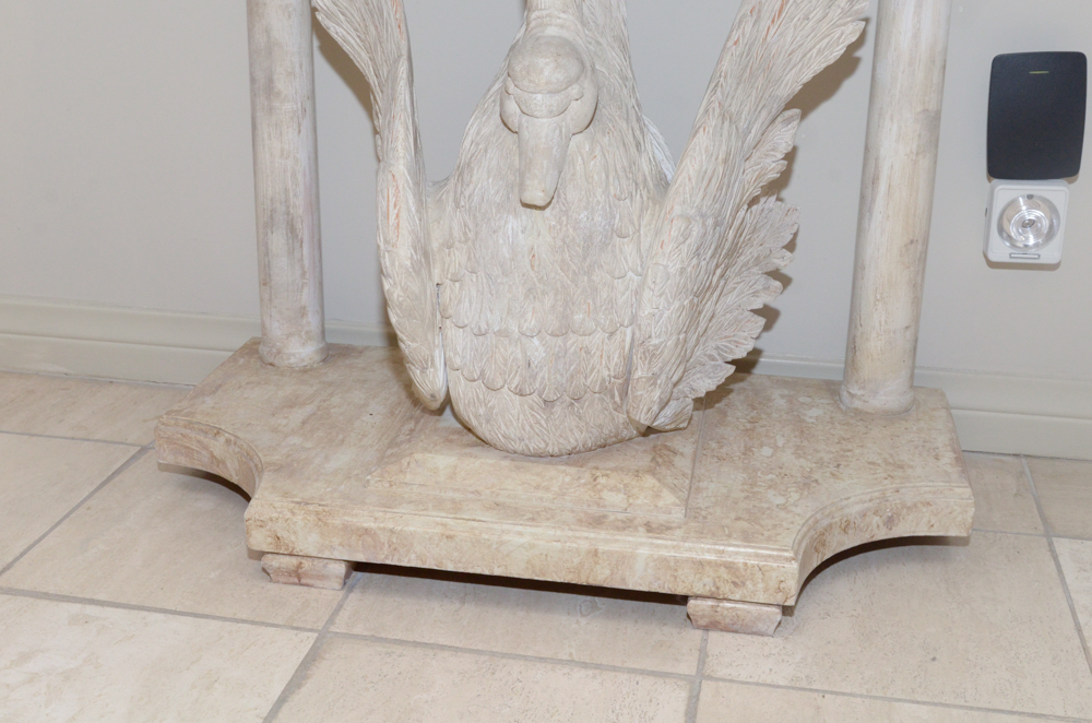 Swan Accented Console Table