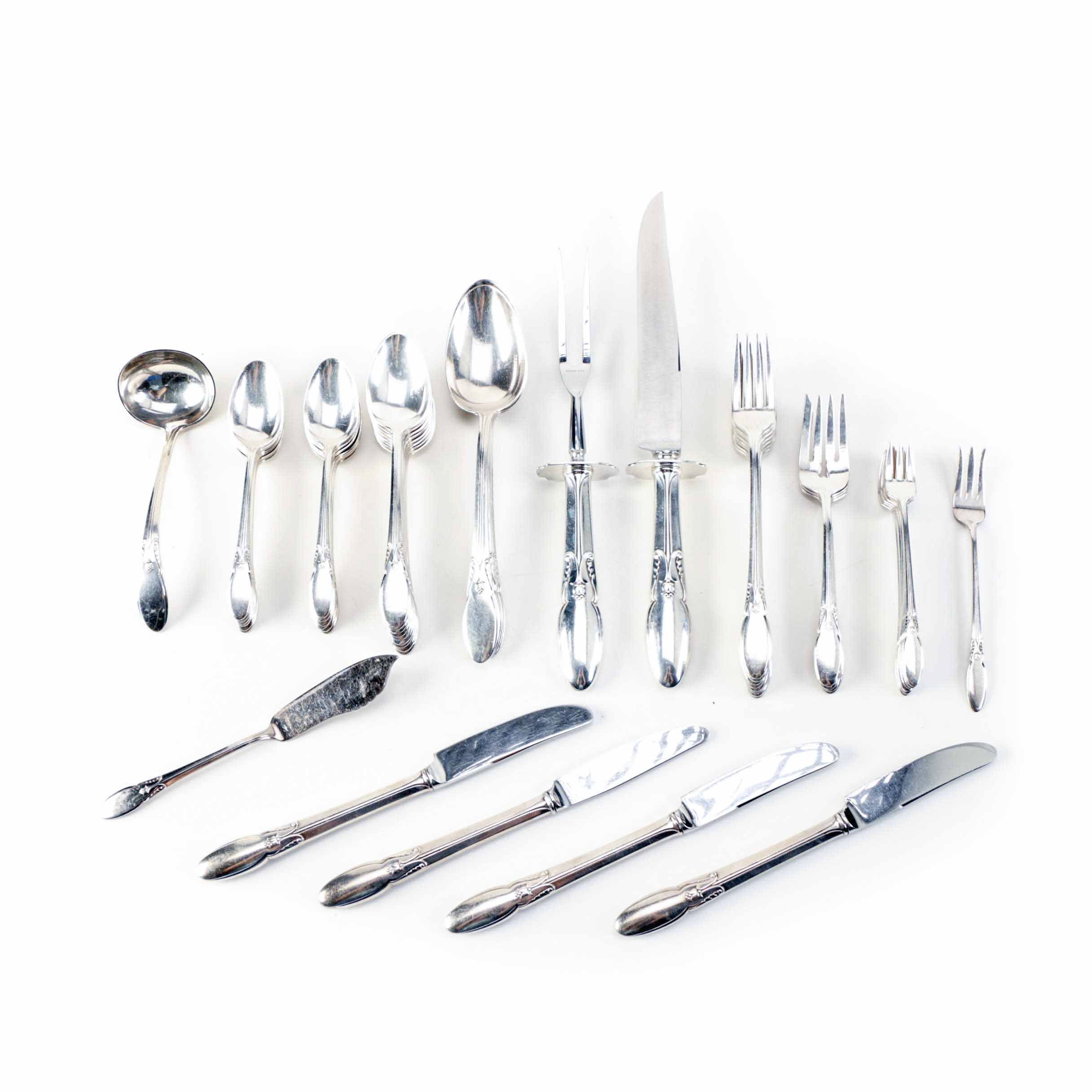 Alvin Silver Plate "Cameo" Flatware