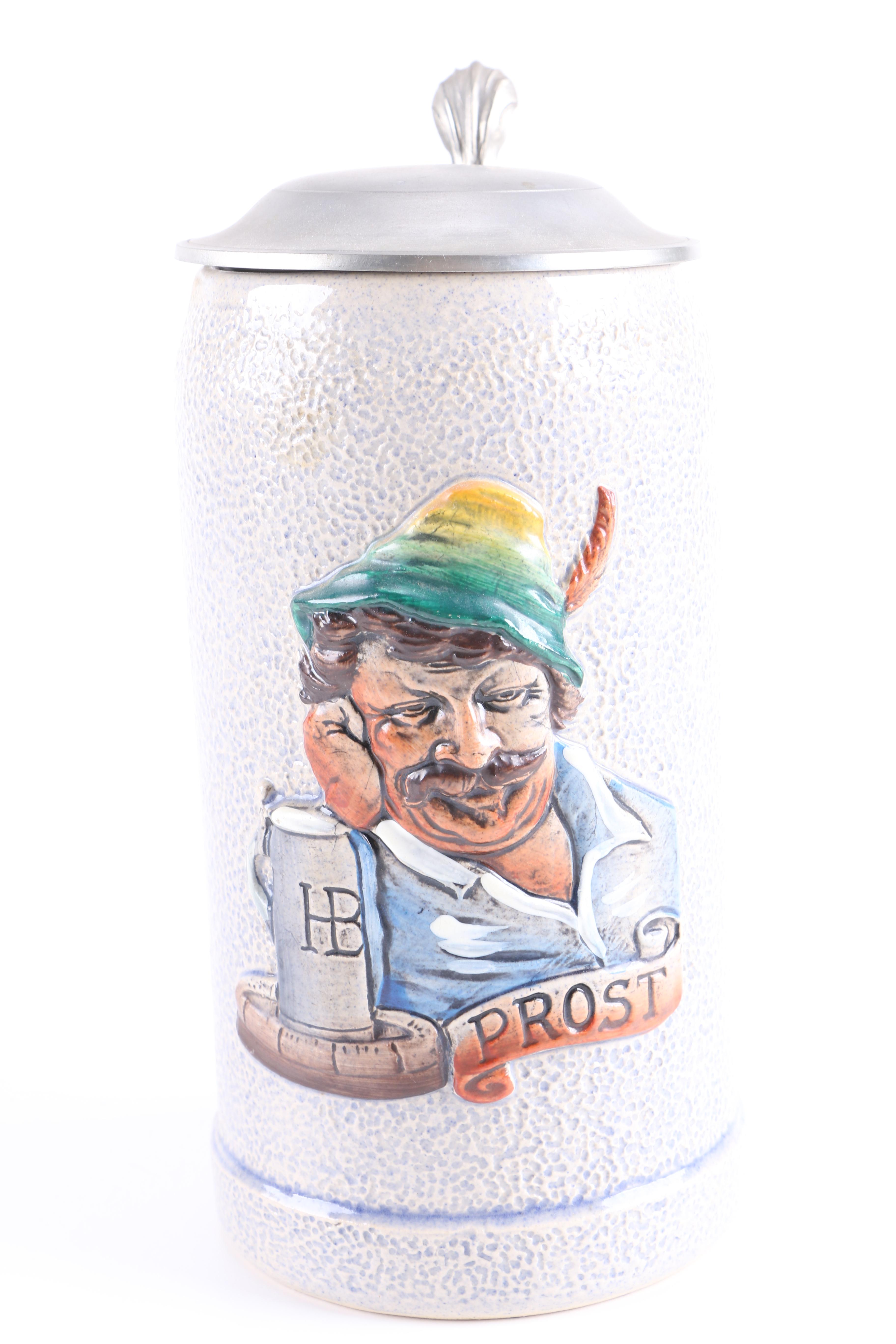 Stoneware Beer Steins Featuring Hofbräuhaus