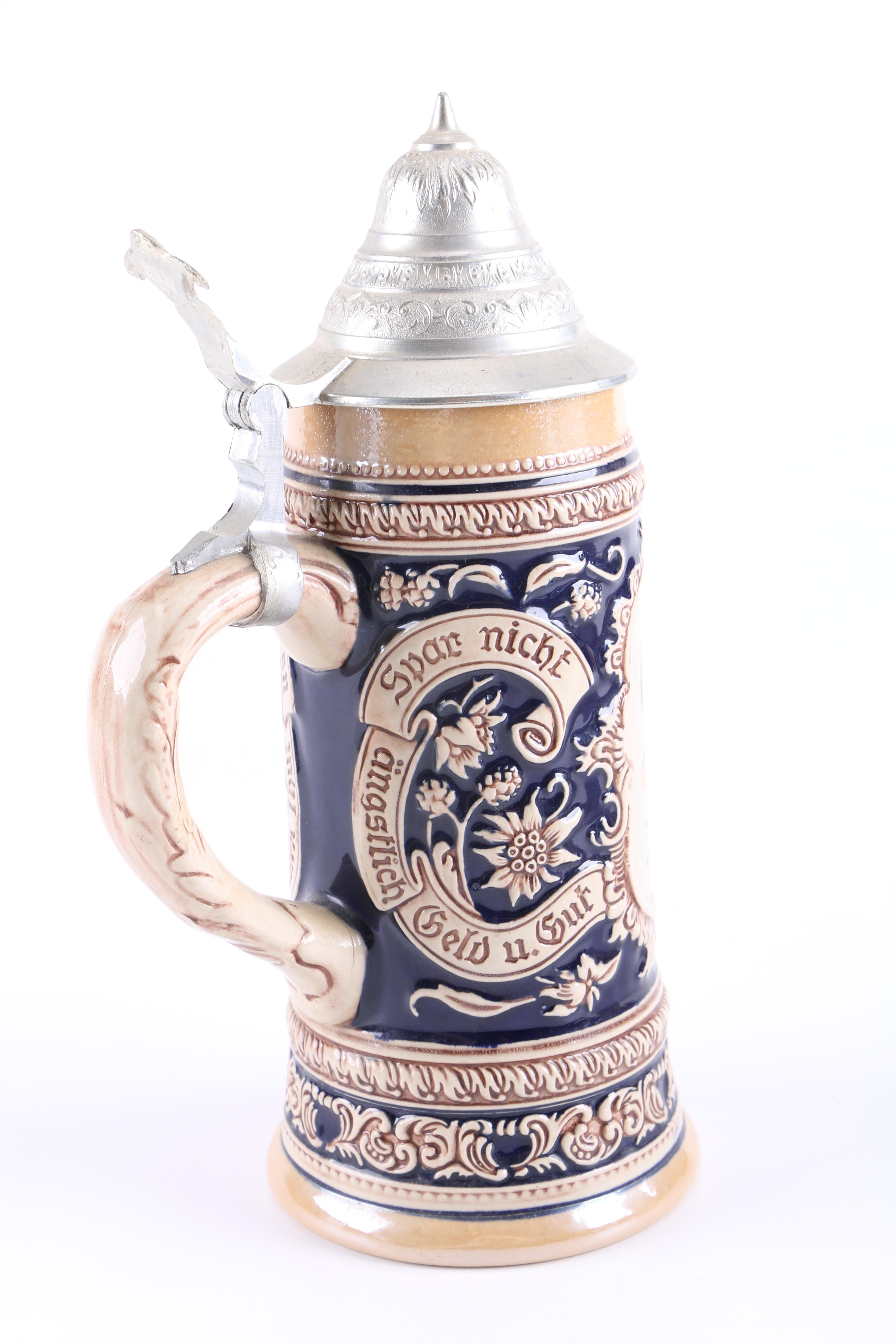 Stoneware Beer Steins Featuring Hofbräuhaus