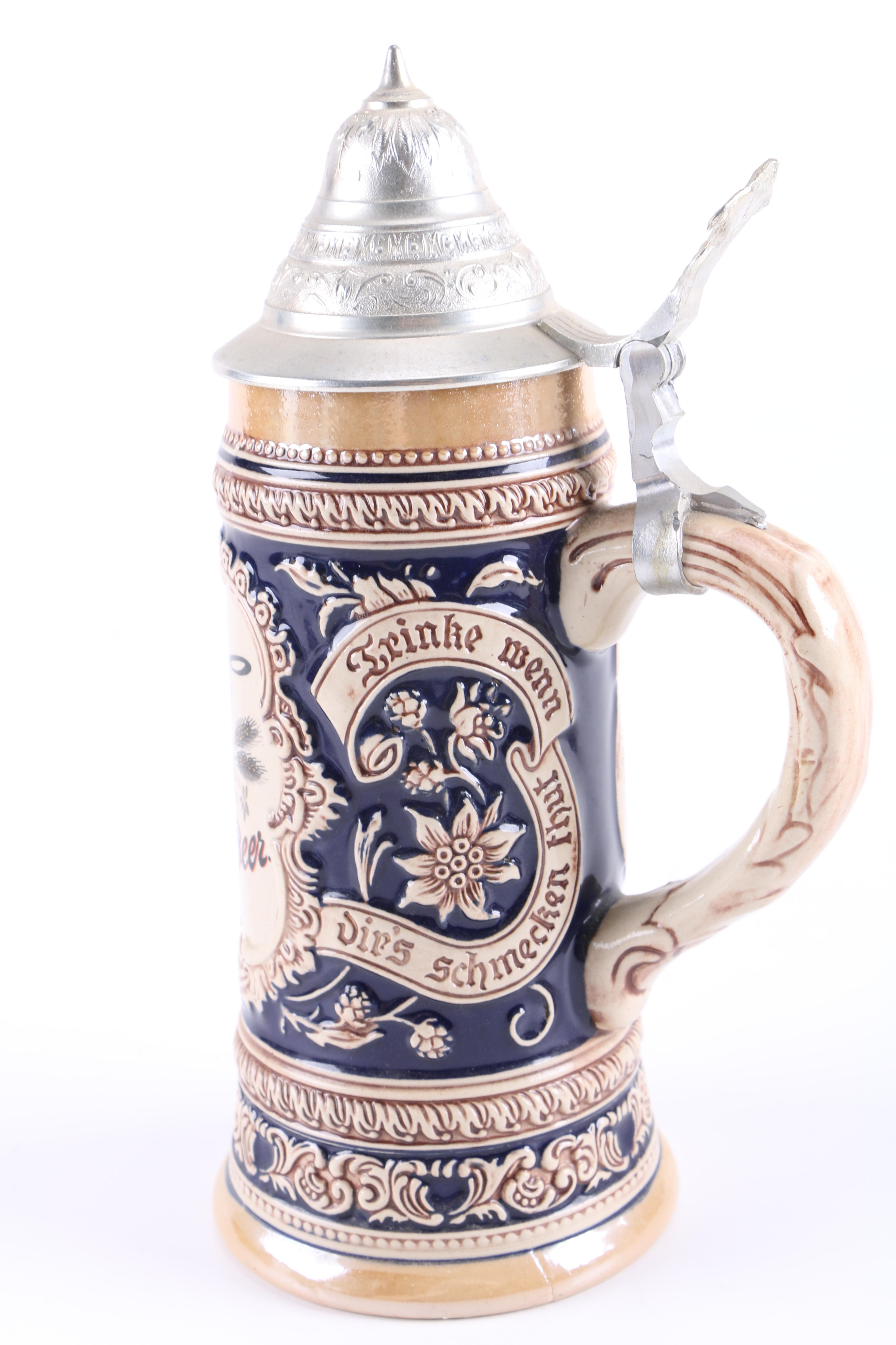 Stoneware Beer Steins Featuring Hofbräuhaus
