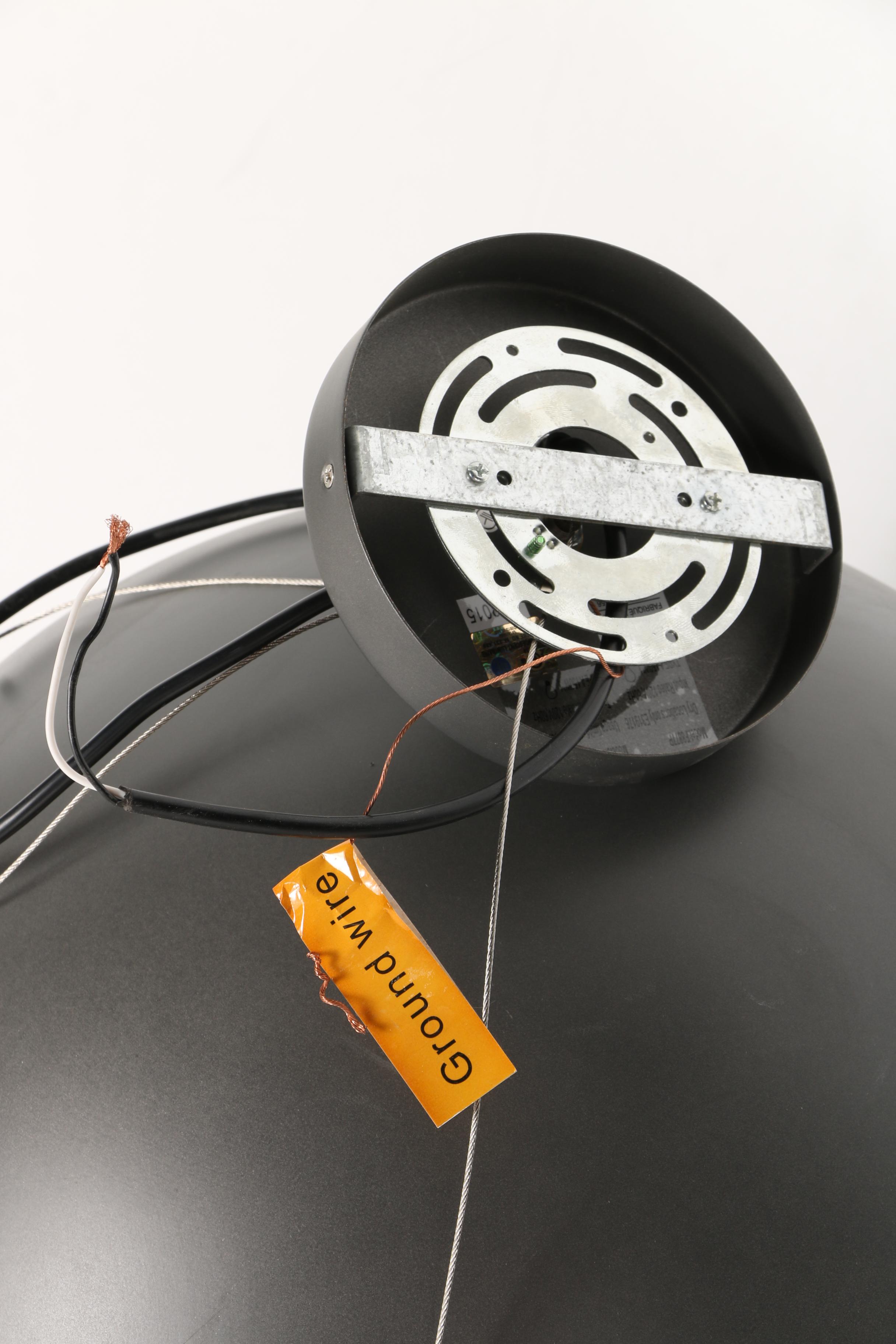 Grey Metal Pendant Light