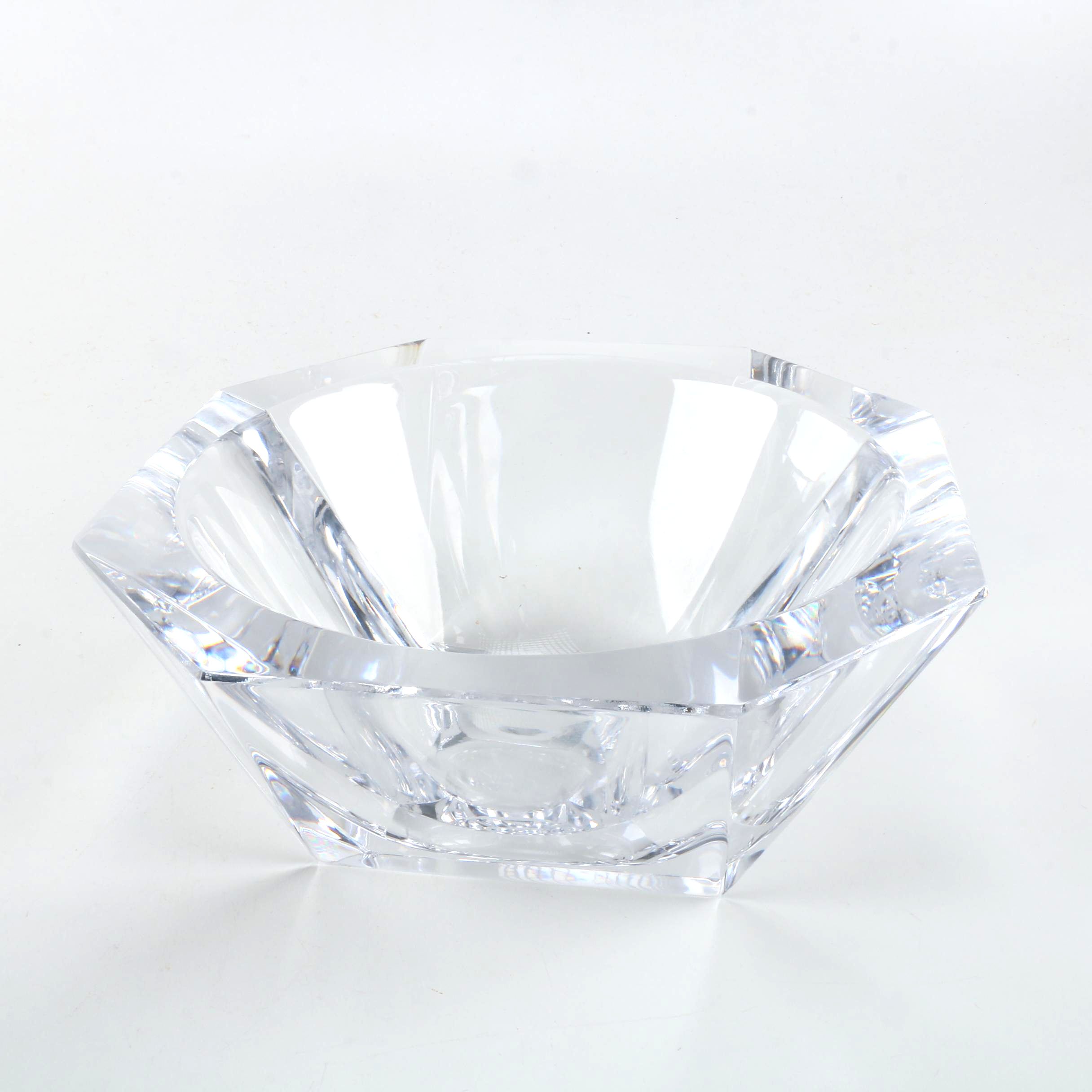 Orrefors Octagonal Crystal Bowl