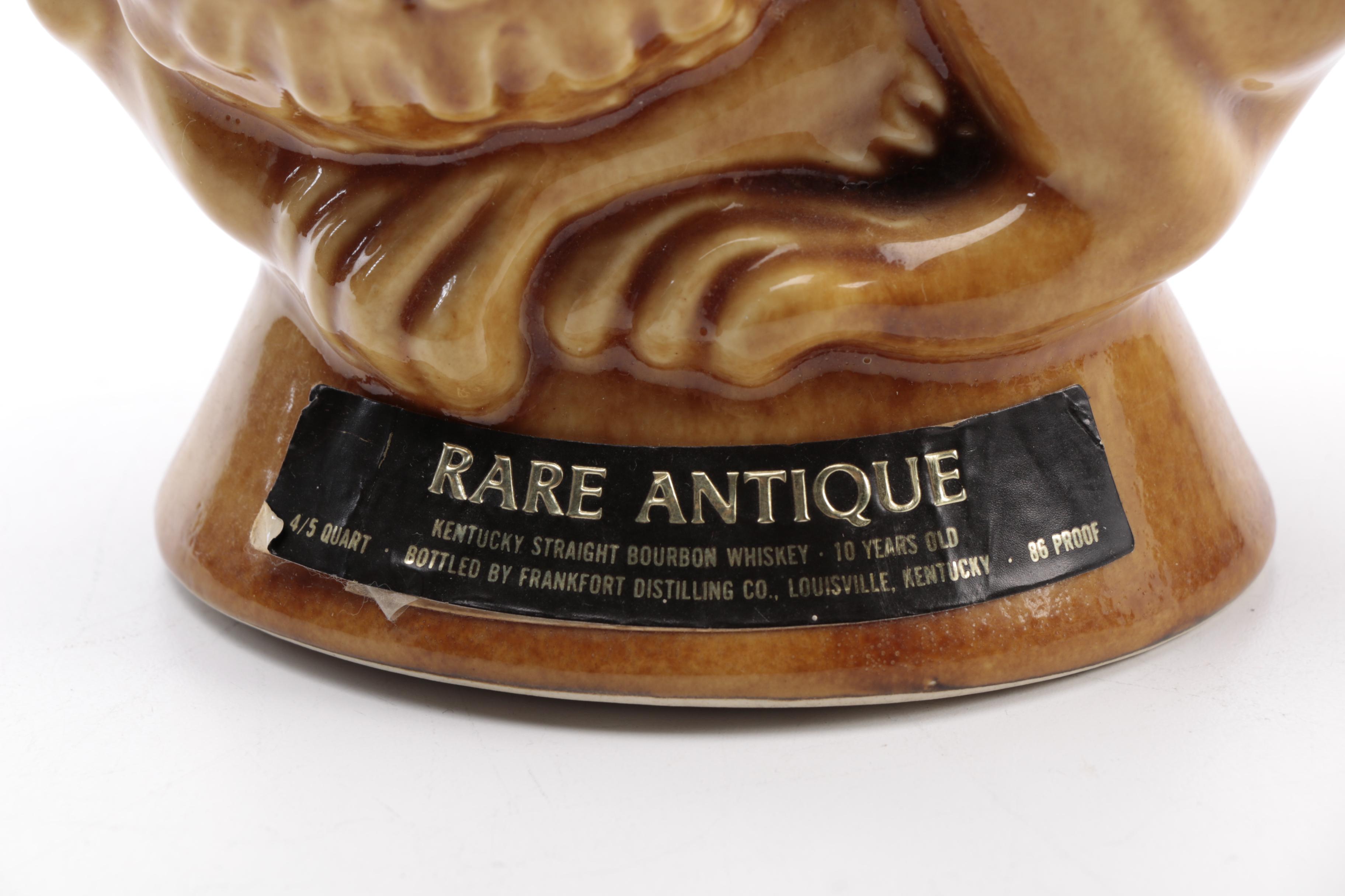 1970s Rare Antique "Zodiac Series" Leo/Aquarius Ceramic Decanter