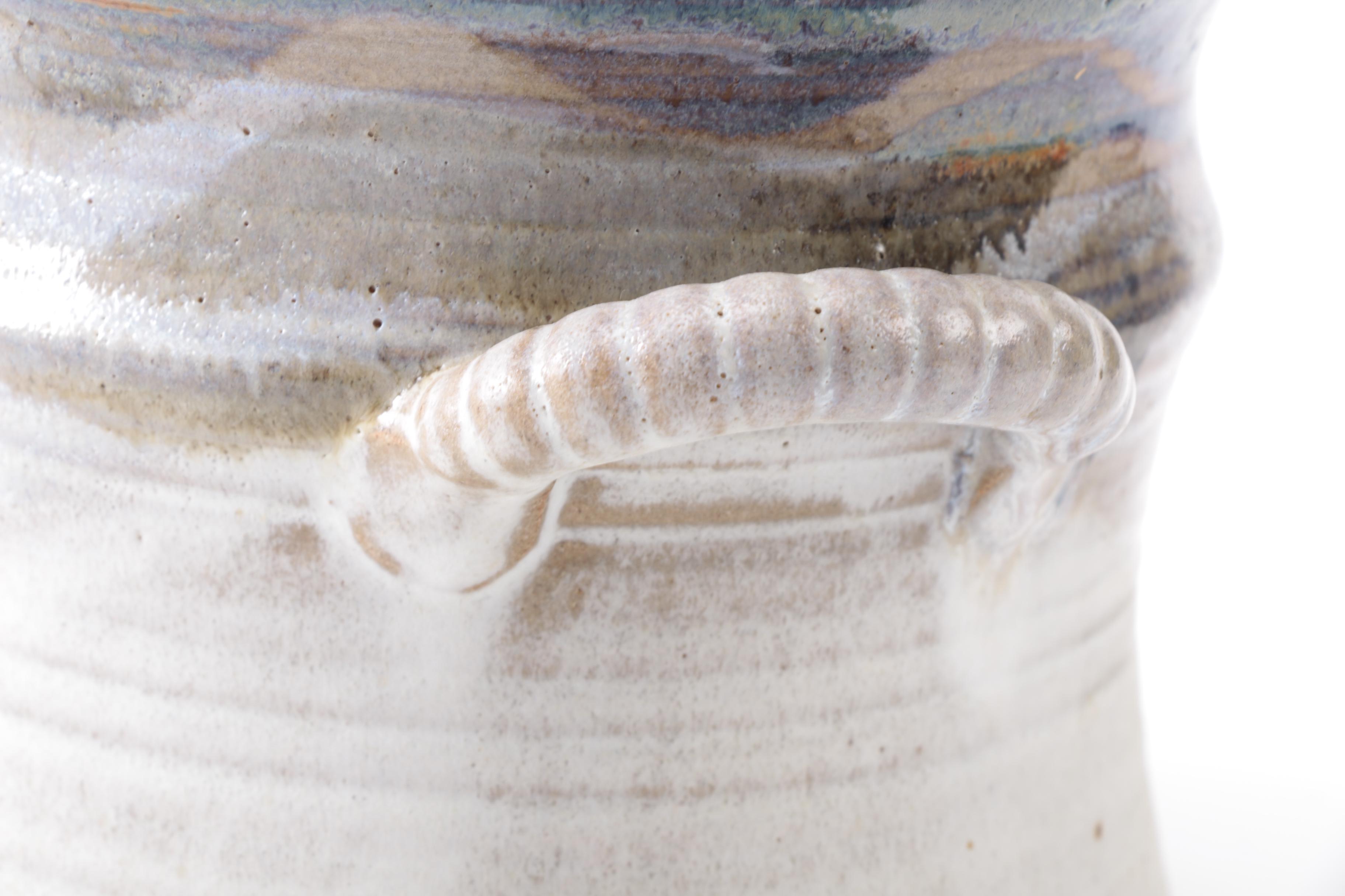 Tall Hand Thrown Stoneware Tureen With Ladle
