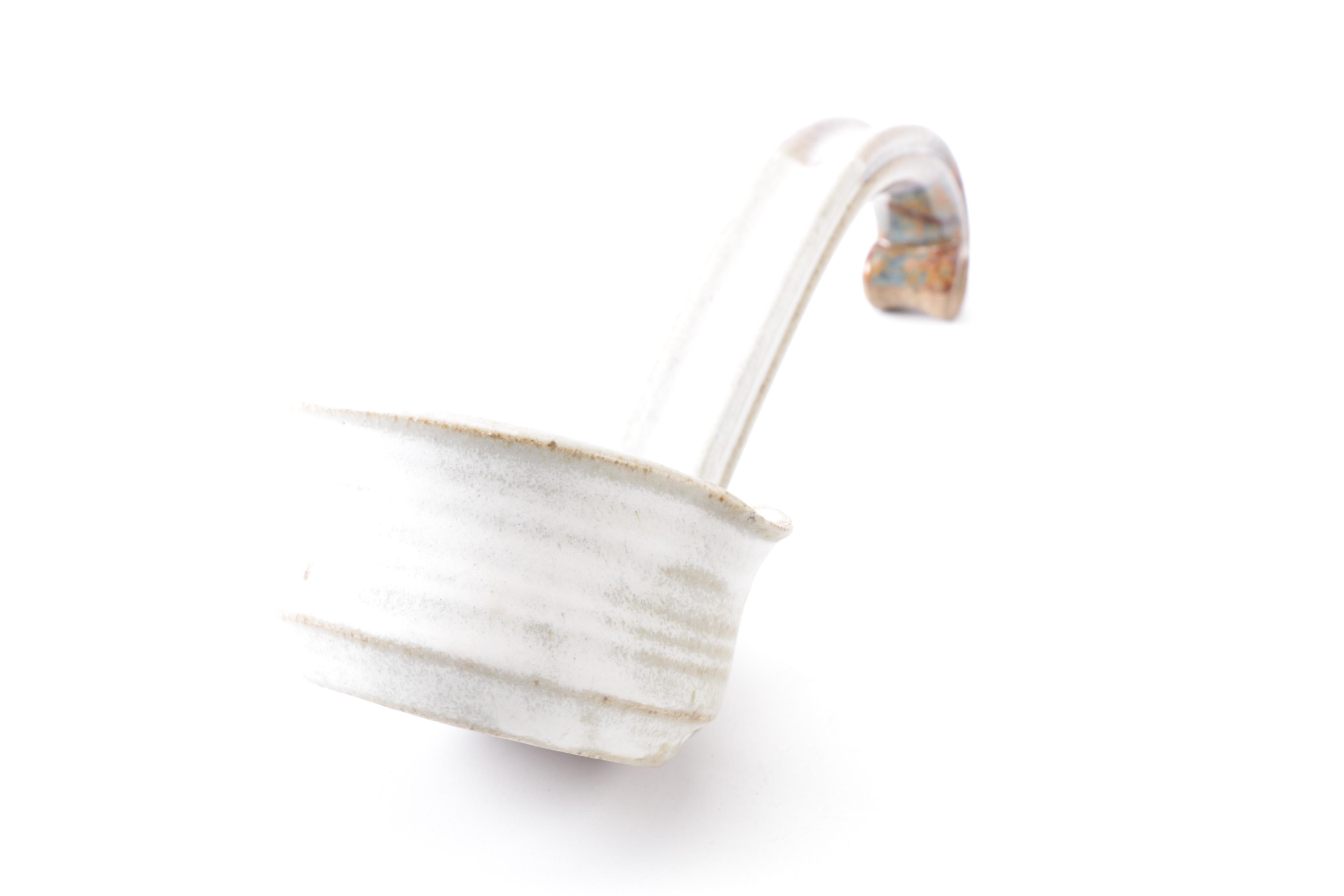 Tall Hand Thrown Stoneware Tureen With Ladle