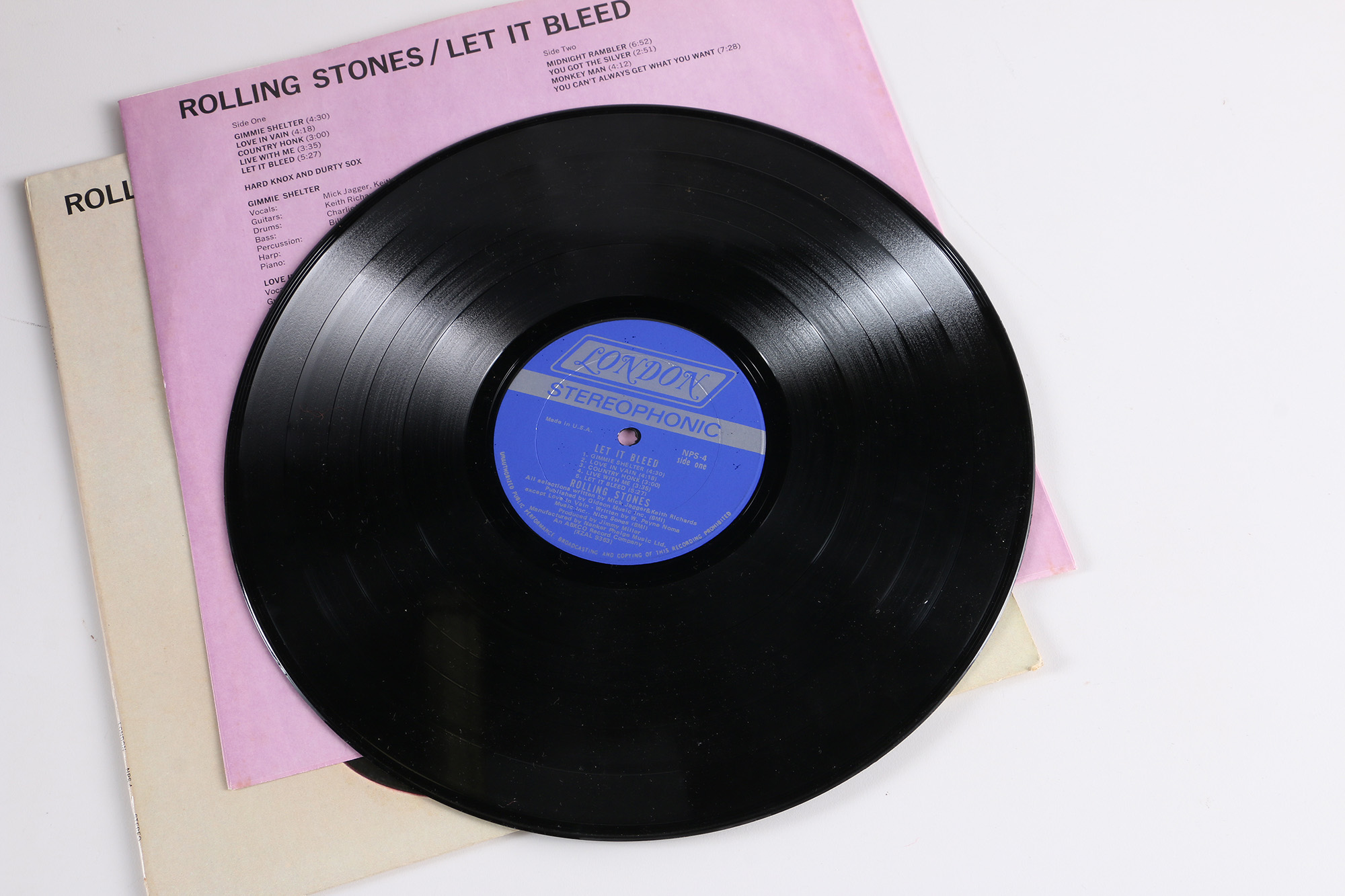 Rolling Stones 1969 U.S. Pressing of "Let It Bleed" on London With Original Inserts