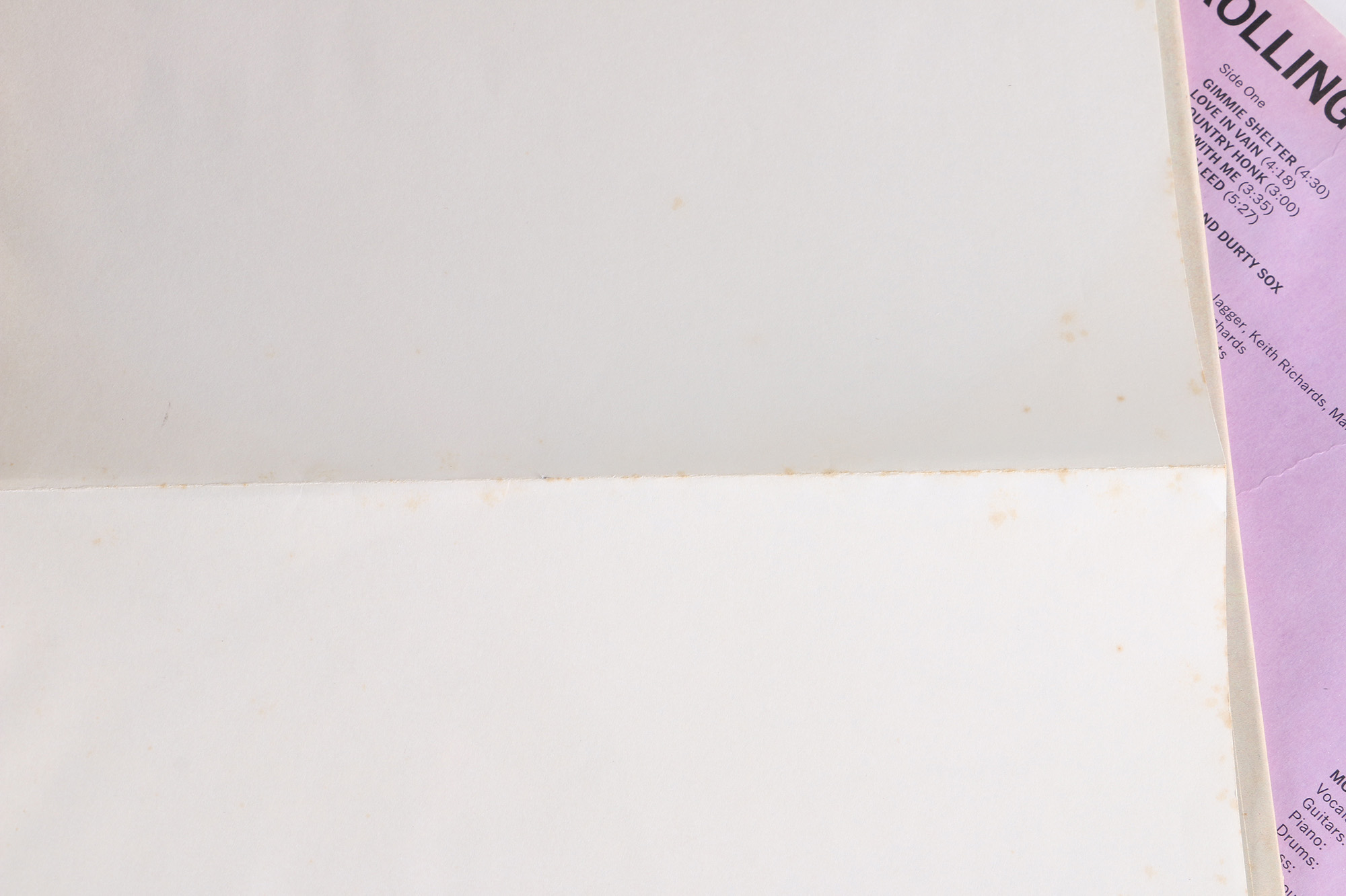 Rolling Stones 1969 U.S. Pressing of "Let It Bleed" on London With Original Inserts