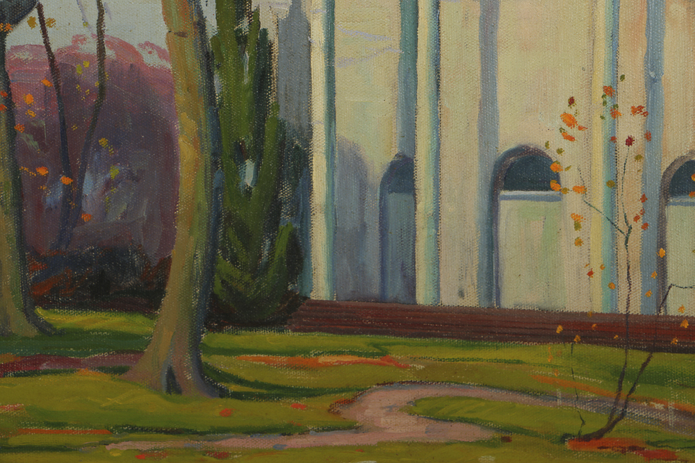 William Greason Oil Painting on Canvas "Church at Old Lyme"