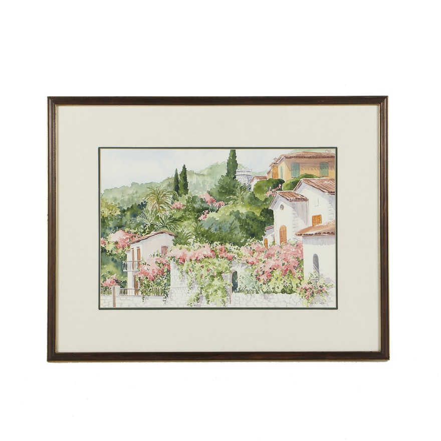 Becky Taylor Watercolor Painting on Paper "St. Paul de Vence"