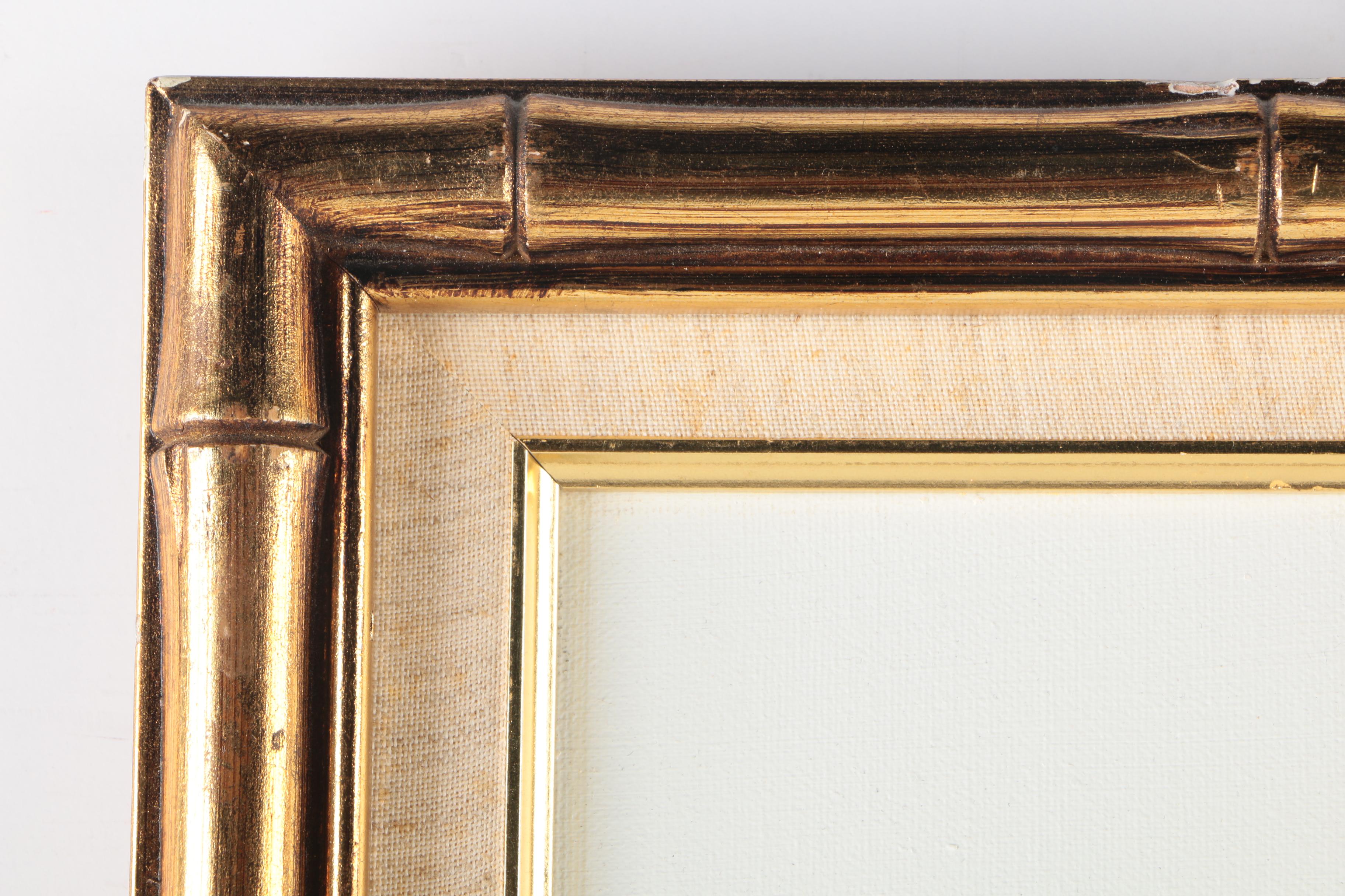 P. Wong Oil Paintings on Canvas of Chinese Boats