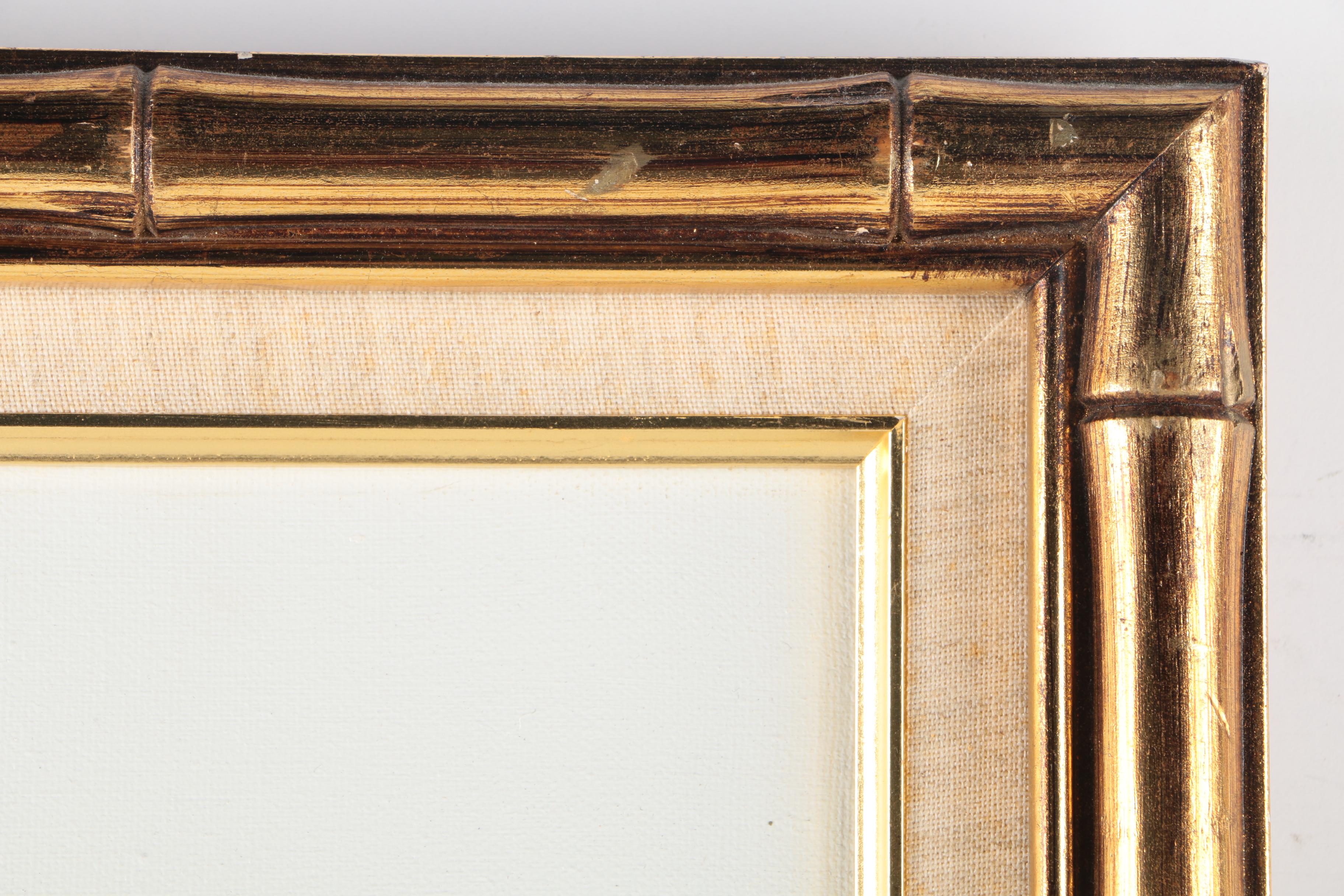 P. Wong Oil Paintings on Canvas of Chinese Boats