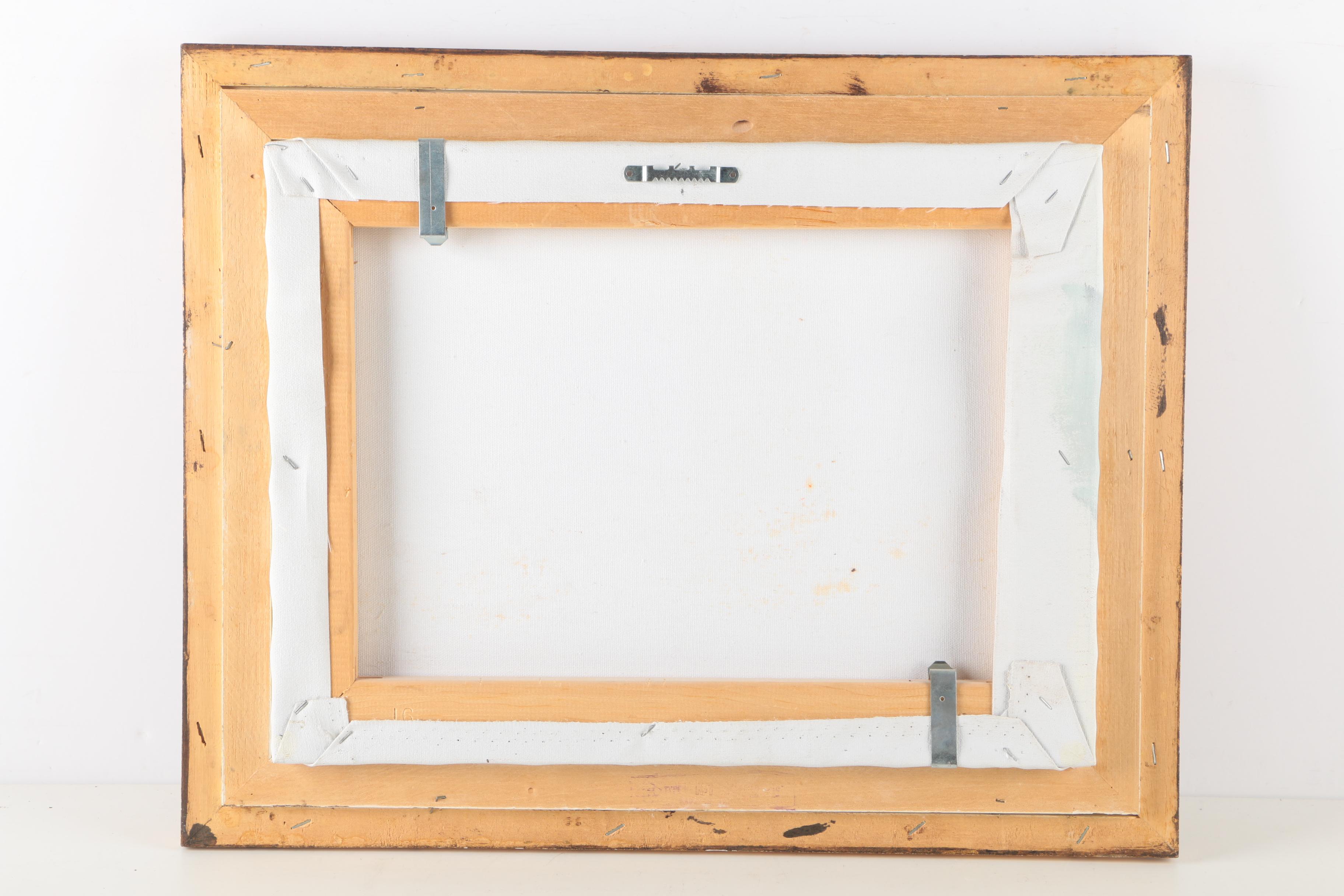 P. Wong Oil Paintings on Canvas of Chinese Boats