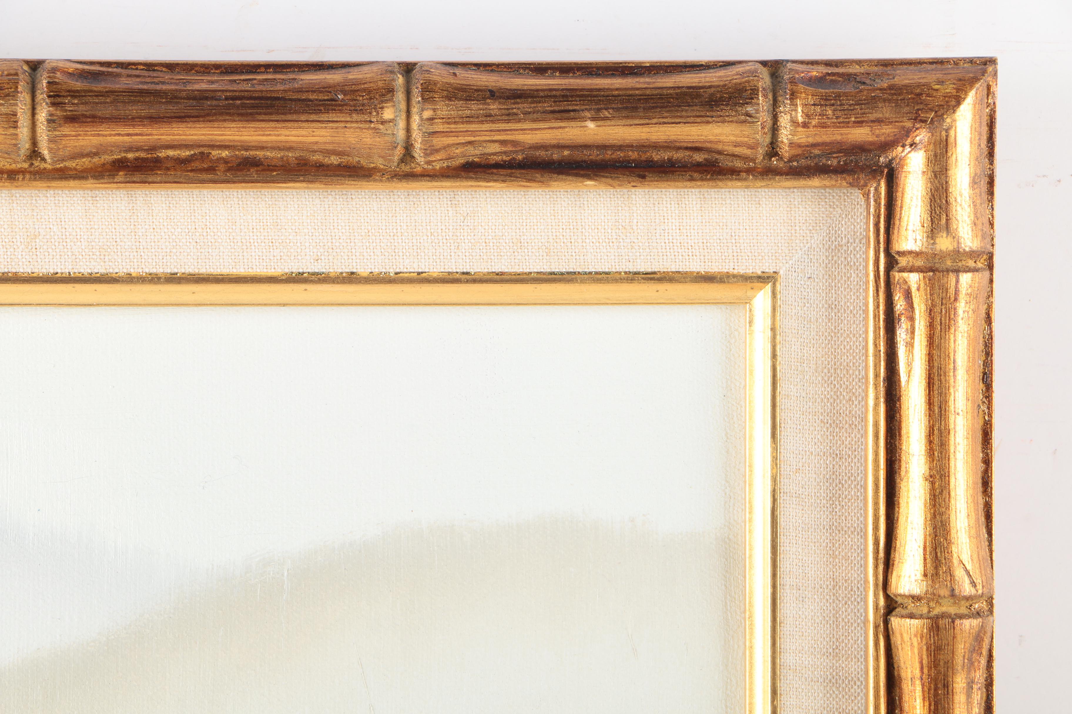 P. Wong Oil Paintings on Canvas of Chinese Boats