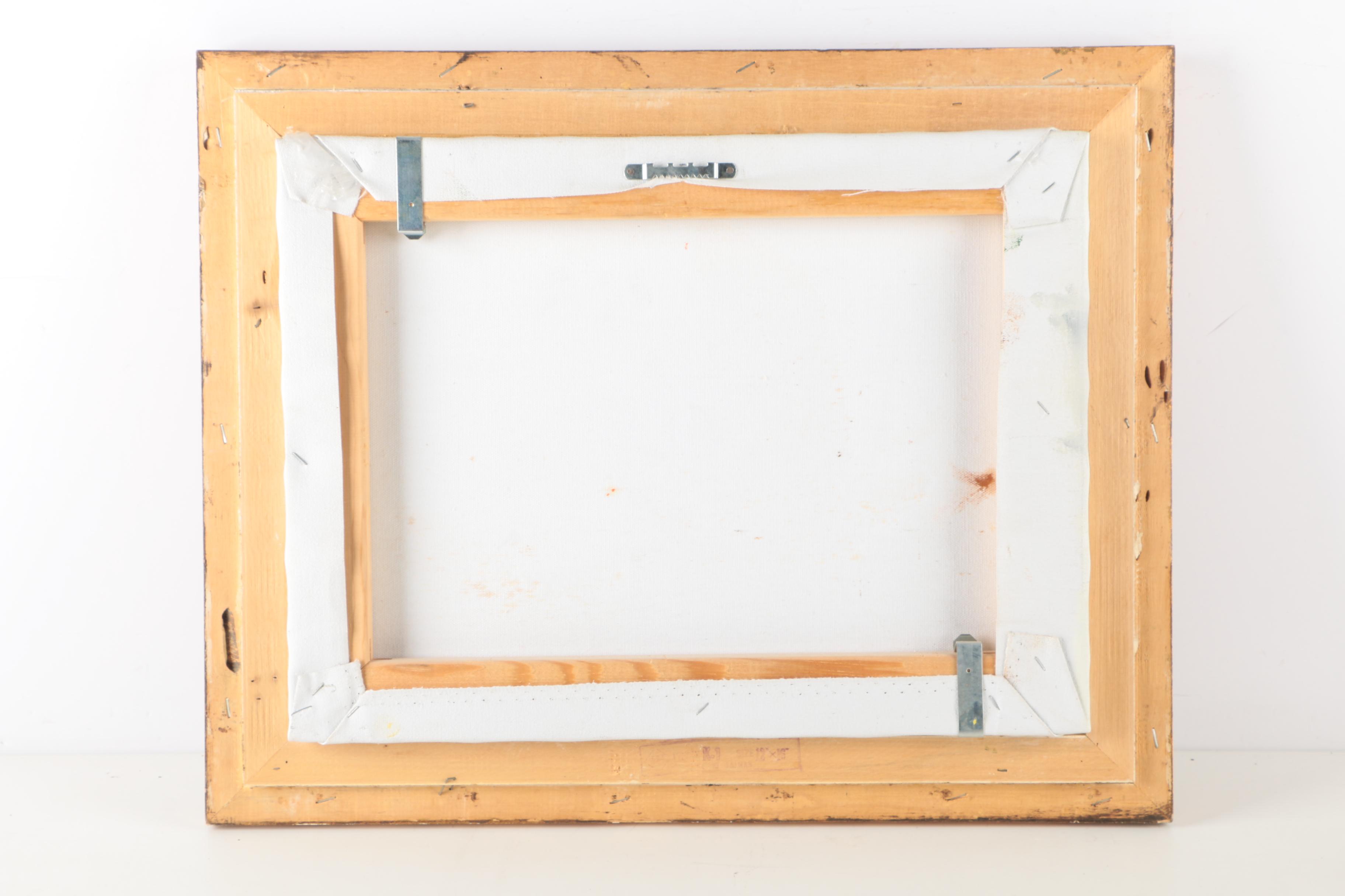 P. Wong Oil Paintings on Canvas of Chinese Boats