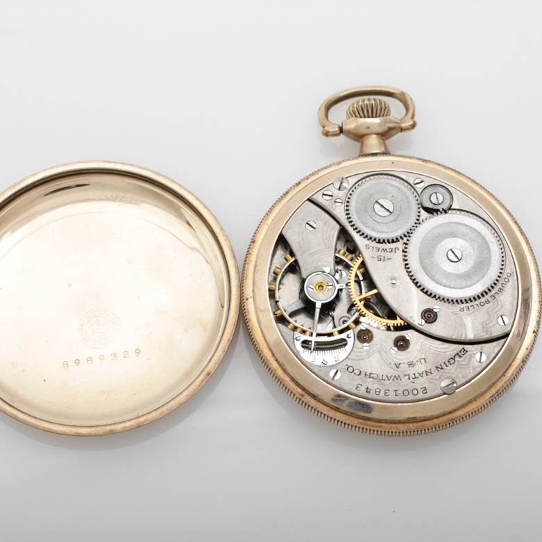 Antique 1917 Elgin Gold Filled Pocket Watch