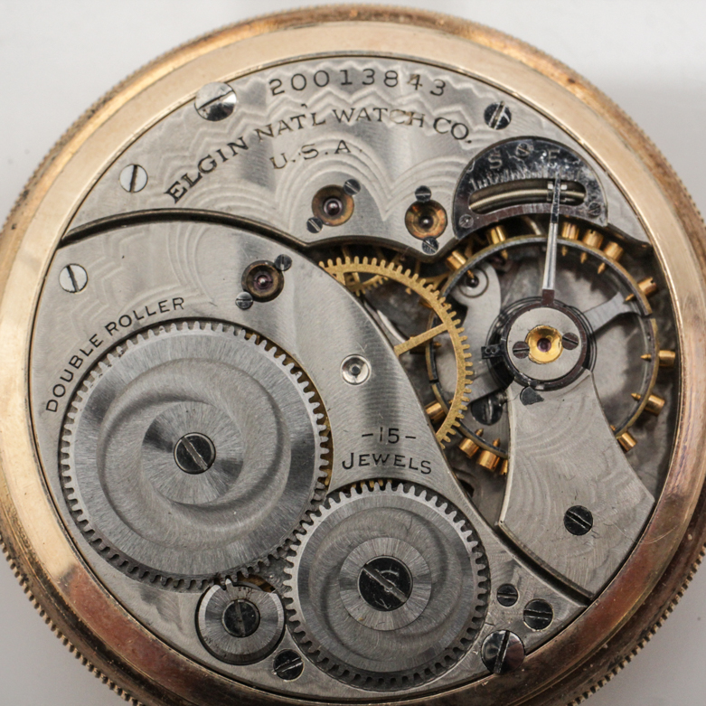 Antique 1917 Elgin Gold Filled Pocket Watch