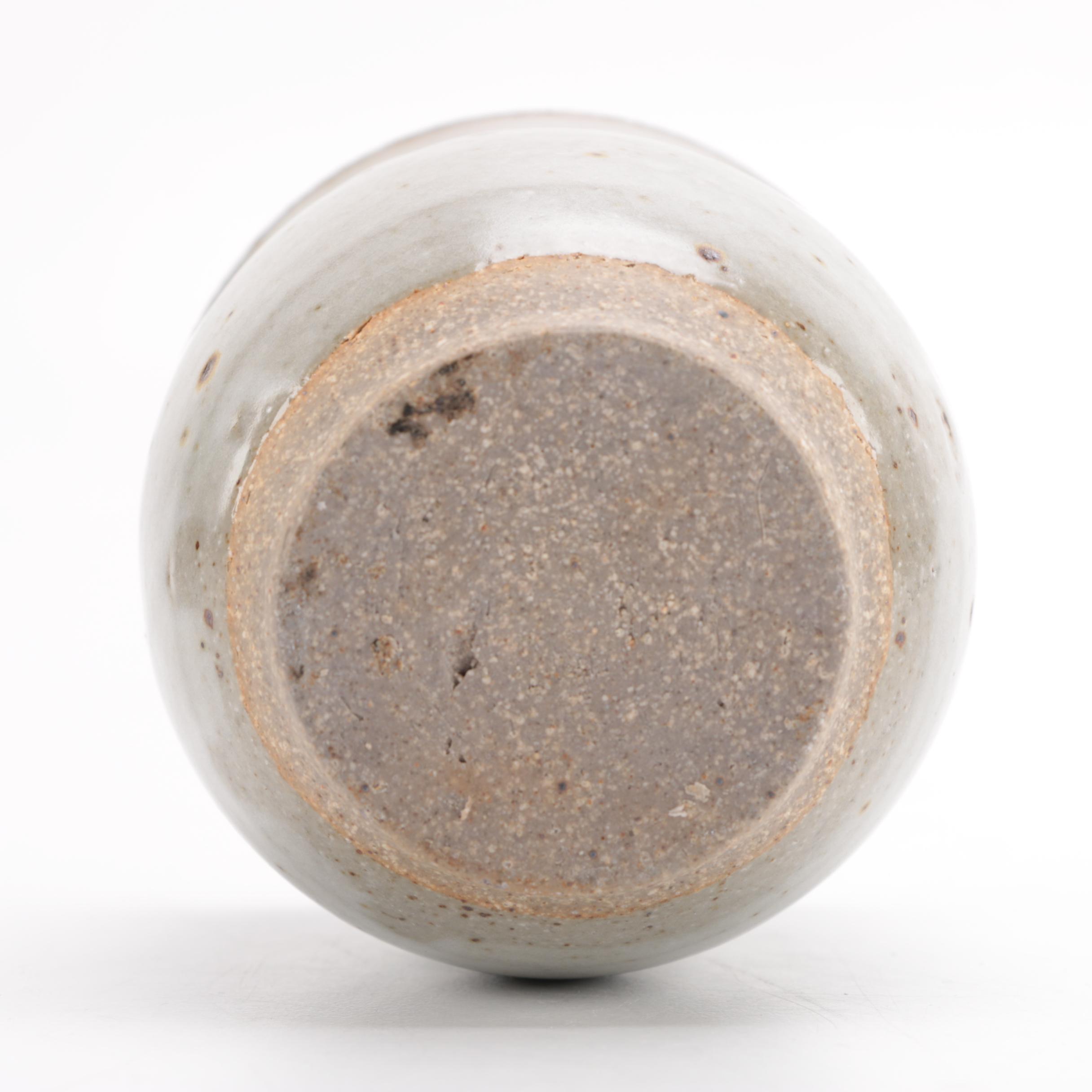 Ted Prehn Sculputral Vase and Speckled Stoneware Vase