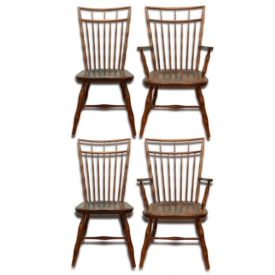 Birdcage Windsor Style Dining Chairs by Nichols & Stone Co.