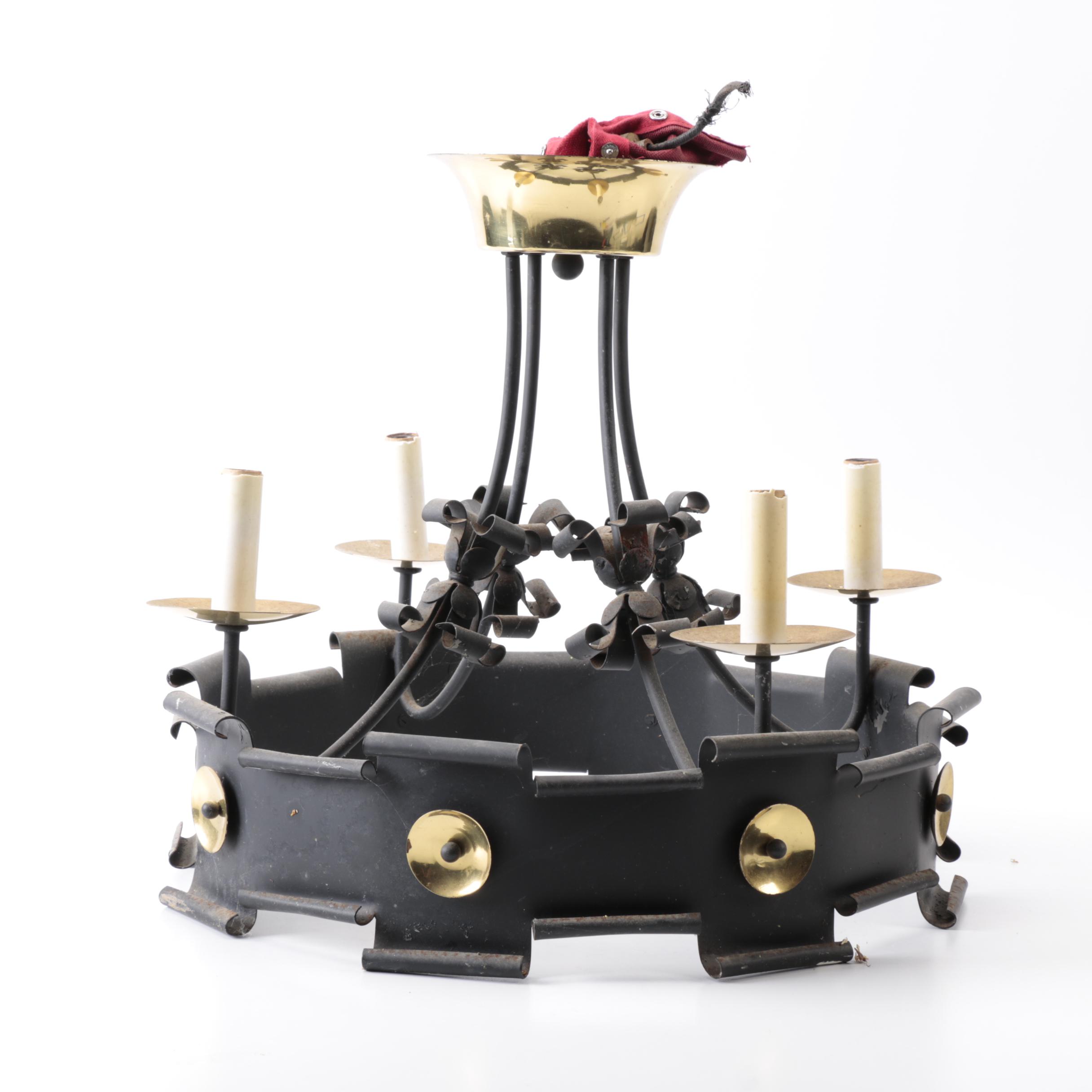 Cast Iron Four-Light Chandelier