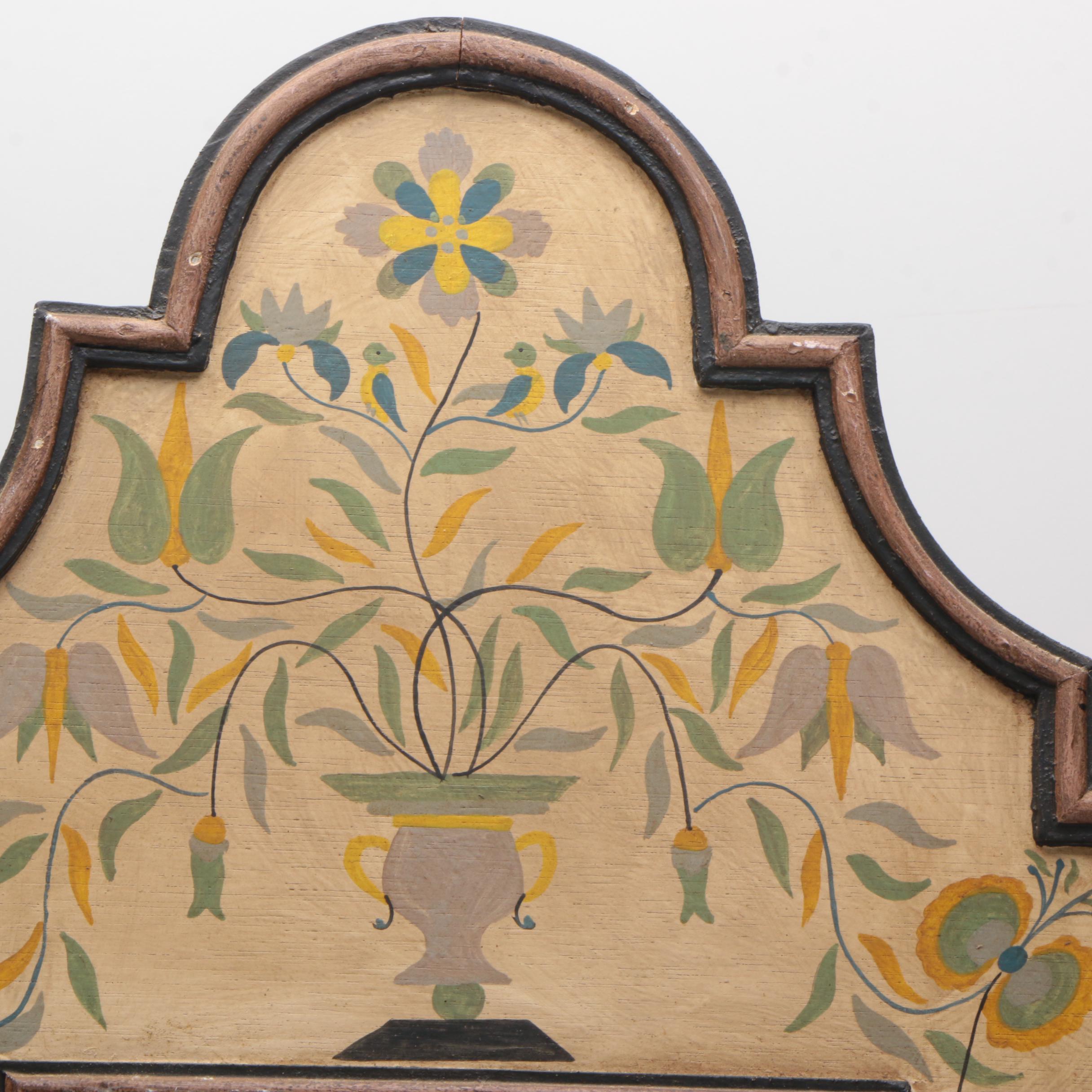 Vintage Chapman Hand Painted Wooden Wall Mirror