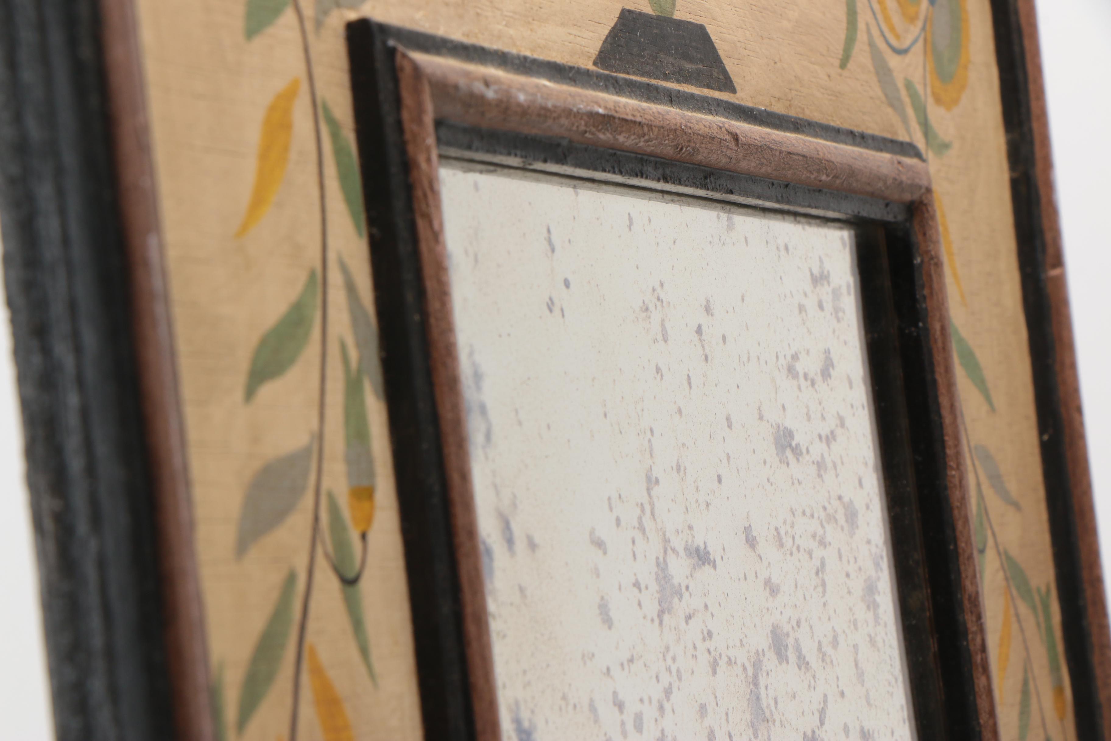 Vintage Chapman Hand Painted Wooden Wall Mirror