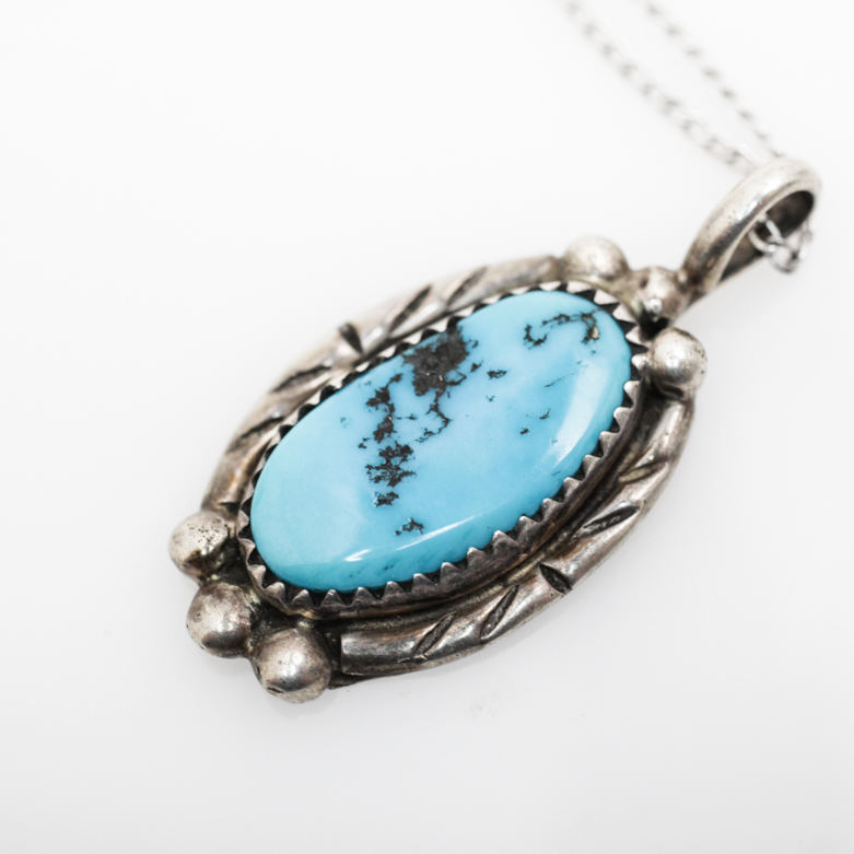 Navajo Sterling Silver Turquoise Pendants by James Boyd, Clyde Begay, and Irma Ignacio