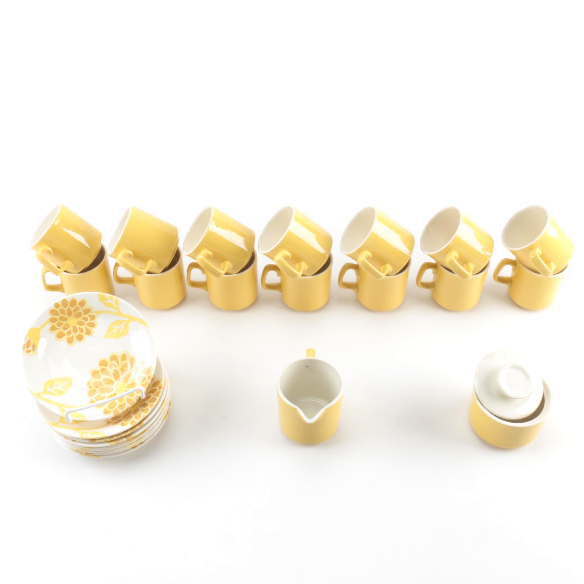 Yellow Ceramic Coffee Serveware